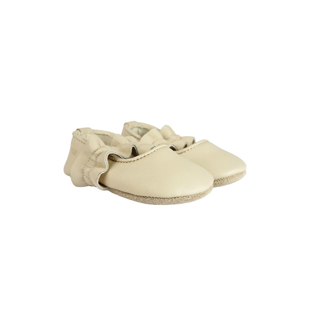 Audrie Ballerinas | Cream Leather