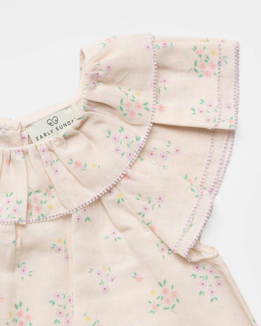 Lola Blouse - Painted Bouquet print