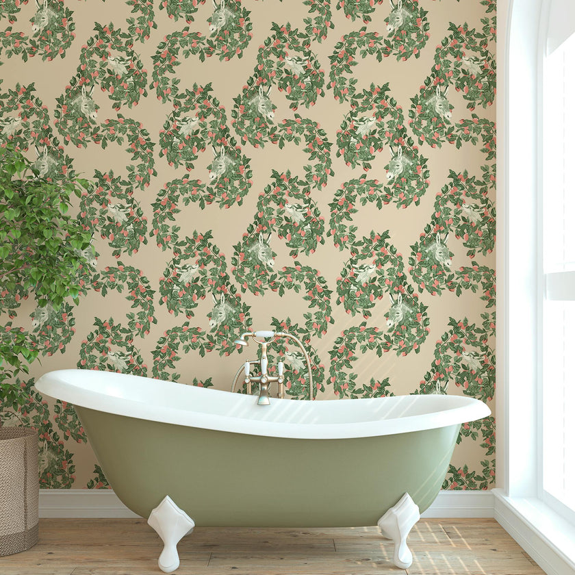 Papier peint Citron'âne coloris Brique