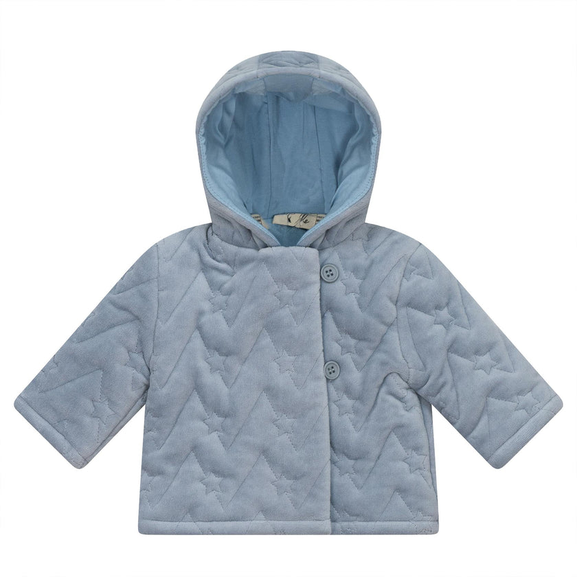 Quilted Velour Jacket Blue