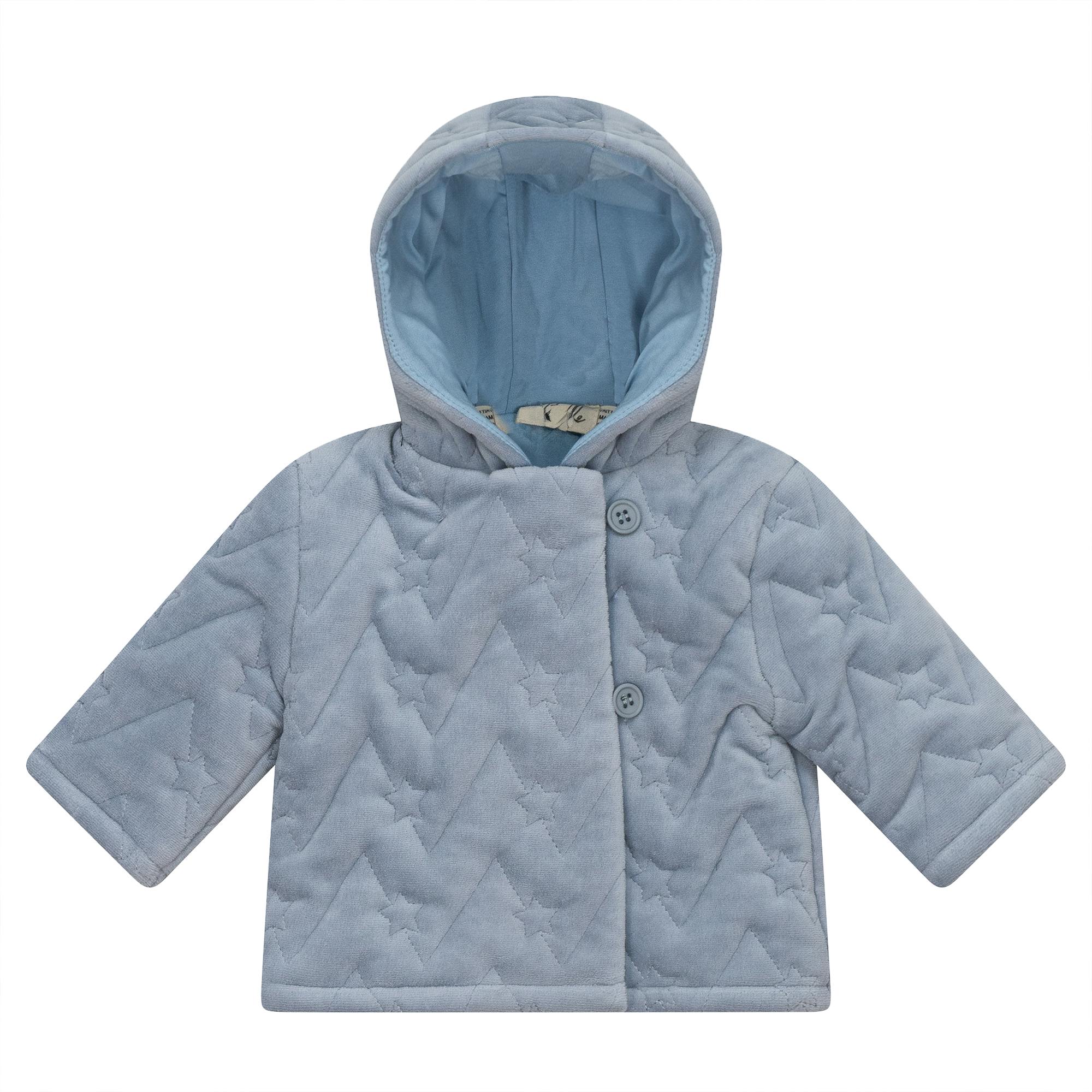 Quilted Velour Jacket Blue