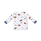 Touchdown Time - Navy - Long Sleeve Loungewear Set