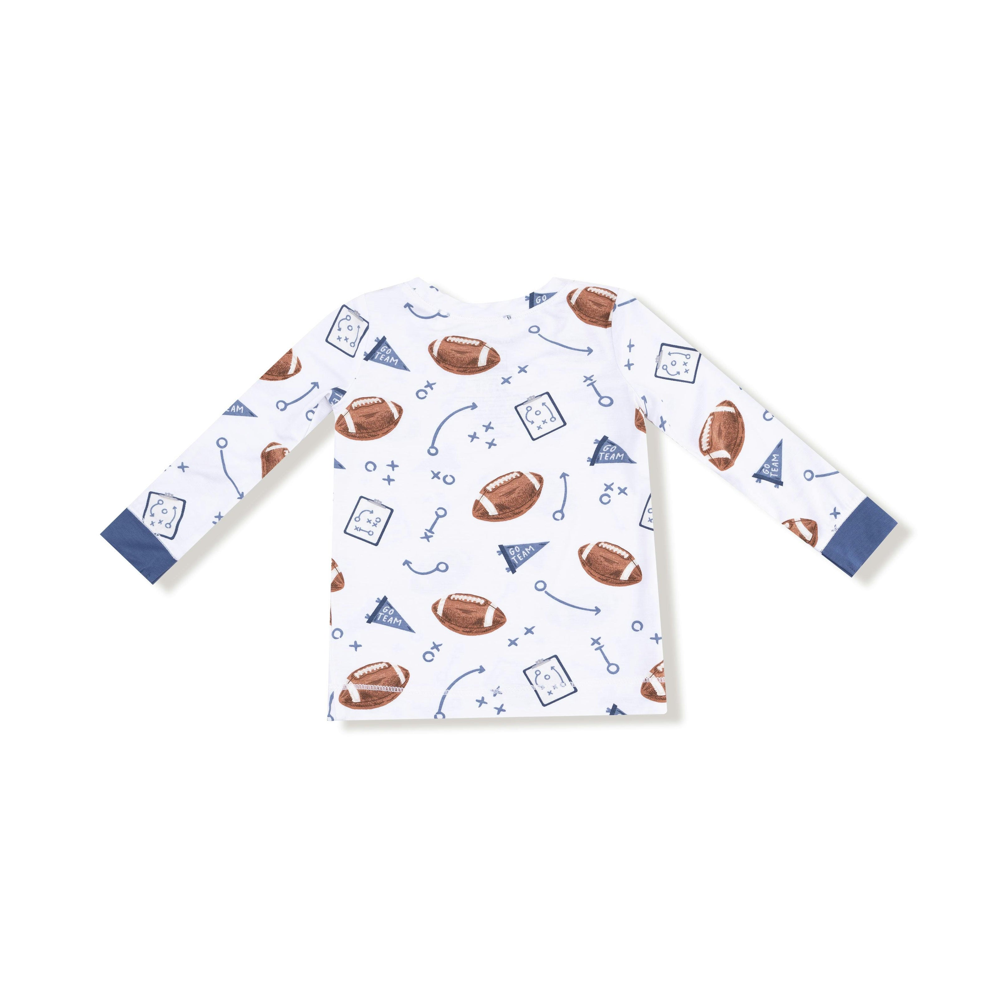 Touchdown Time - Navy - Long Sleeve Loungewear Set