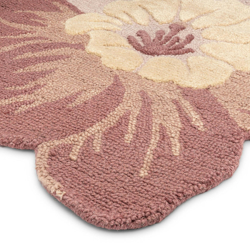 Violet Hand-Tufted Wool Accent Rug (36" Round)