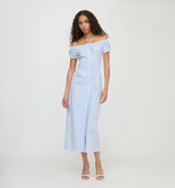 The Madison Dress - Blue/White Stripe