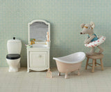 Little sister, Beach mouse with float -  Red dots