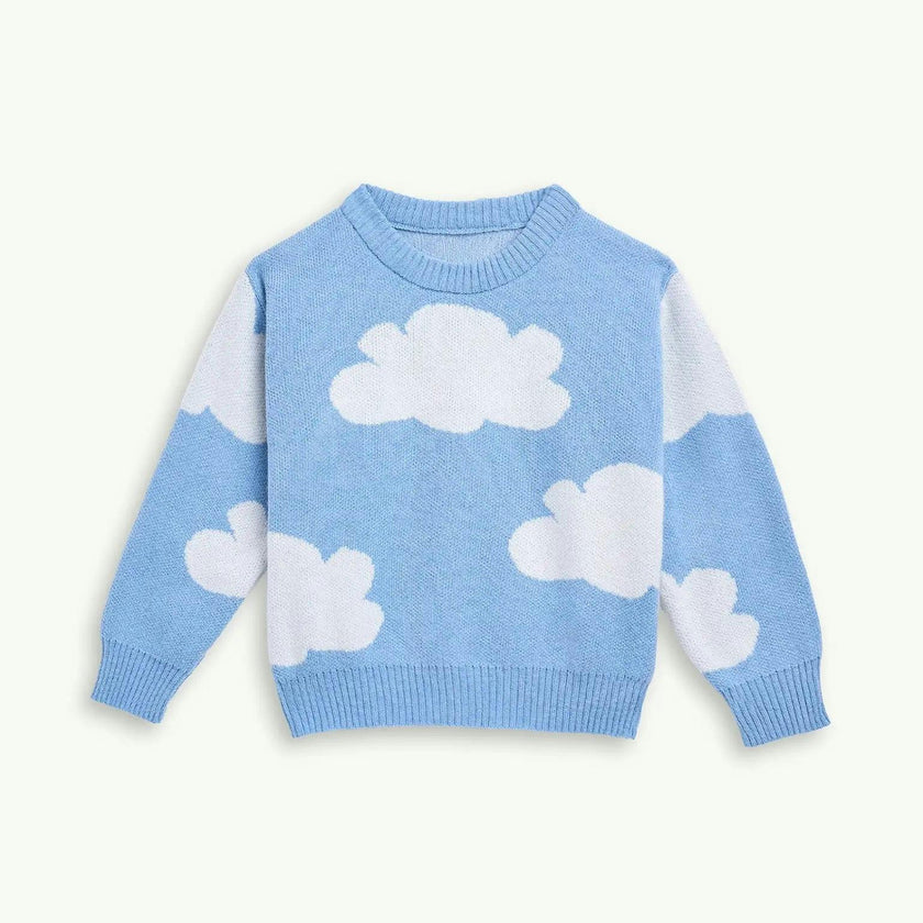 children's wool blend sweater - cloudy