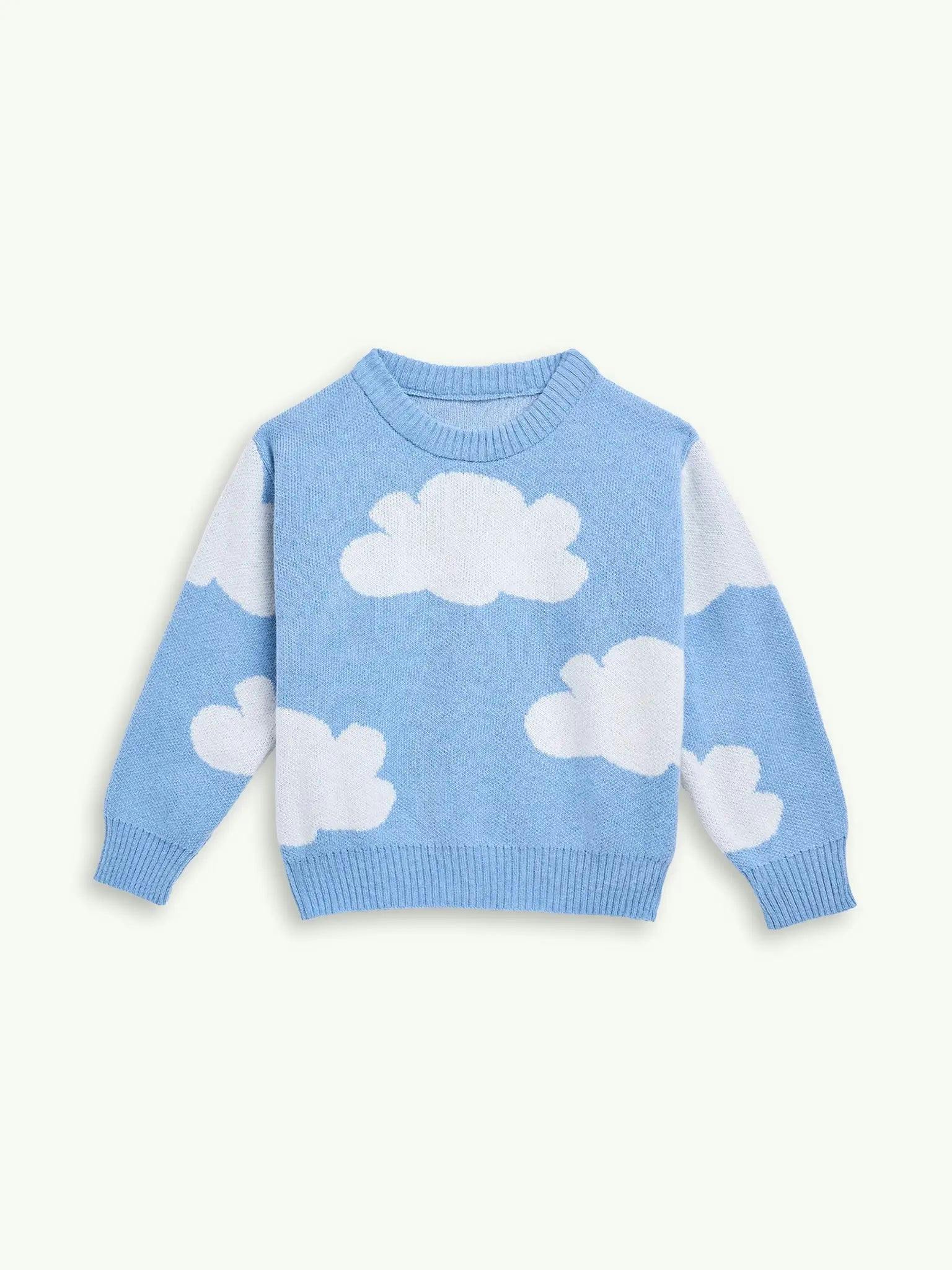 children's wool blend sweater - cloudy