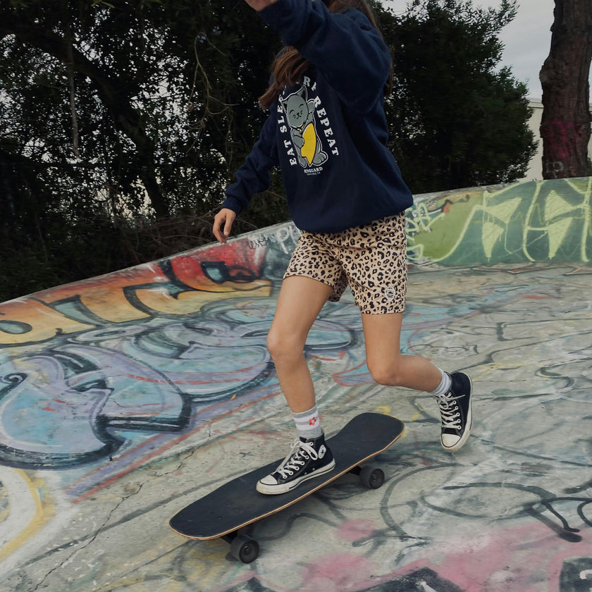 Kids’ Sunset Crew Sweatshirt - Surf Cat