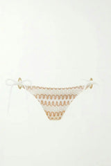 Women's bikini bottoms, white crochet | SUNSET