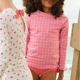 Girls Poppy Gingham Tie-Knot Rashguard Set
