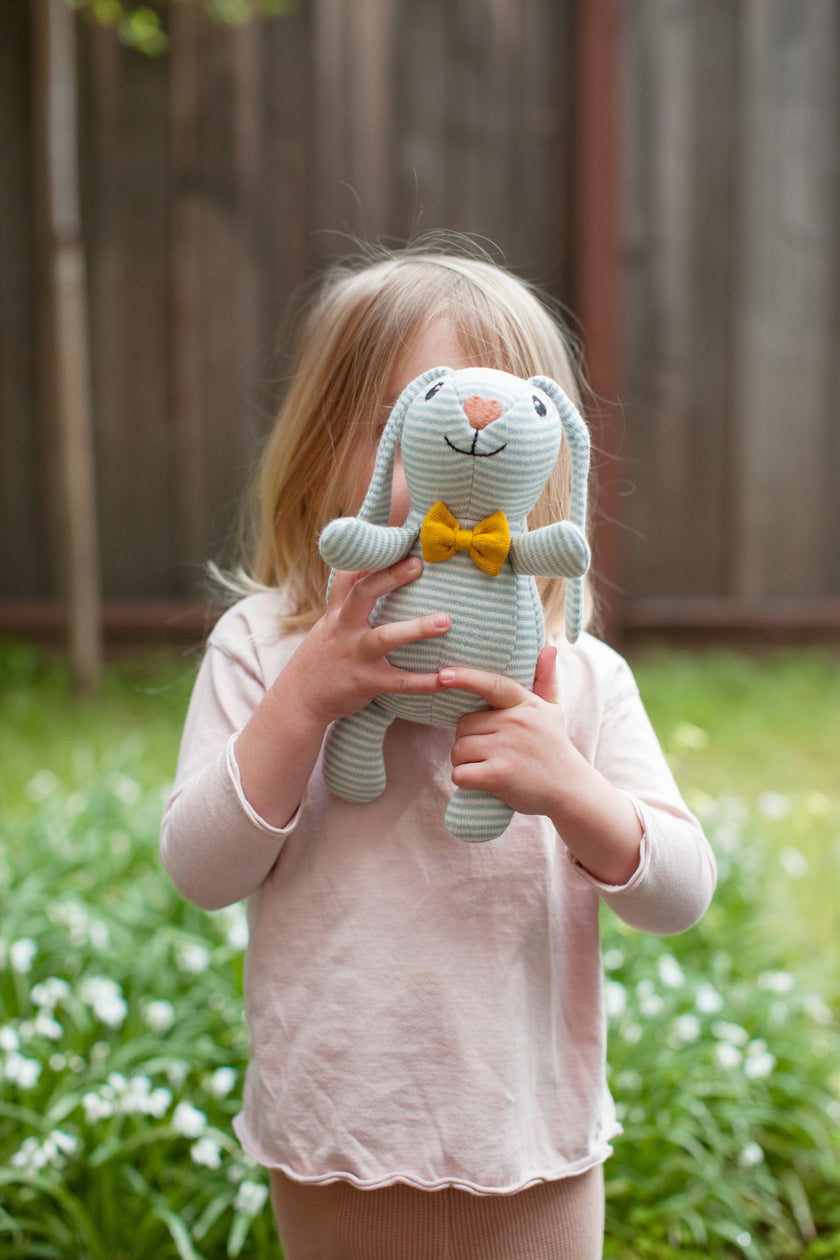 Knit Patterned Bunny Plush - Dapper Bunny