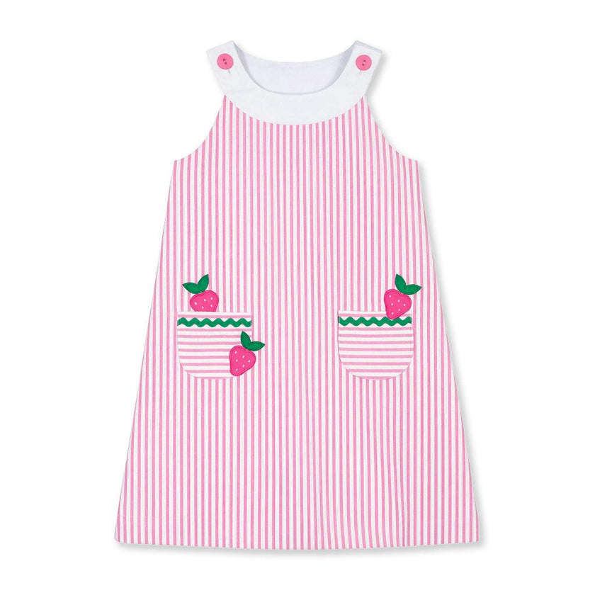 Seersucker Dress With Strawberries