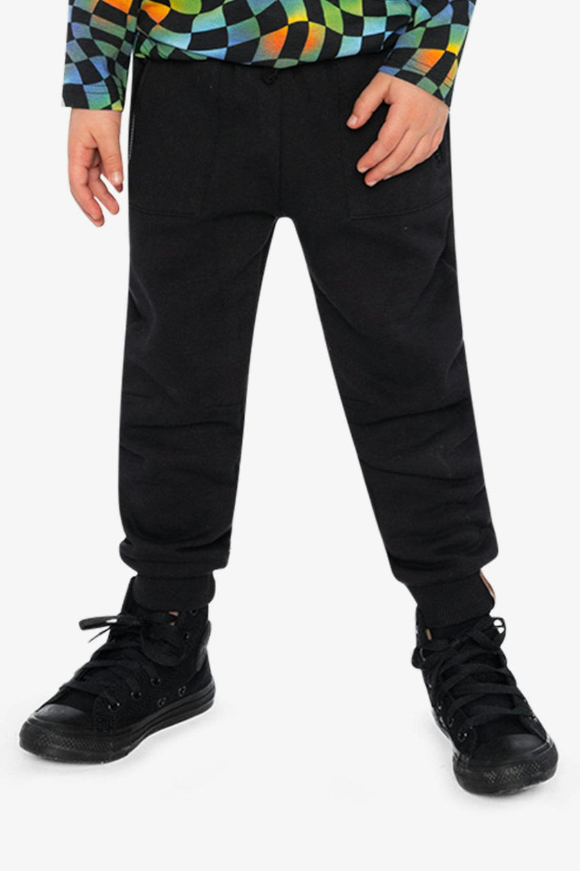 Fleece Sweatpants With Pockets Black