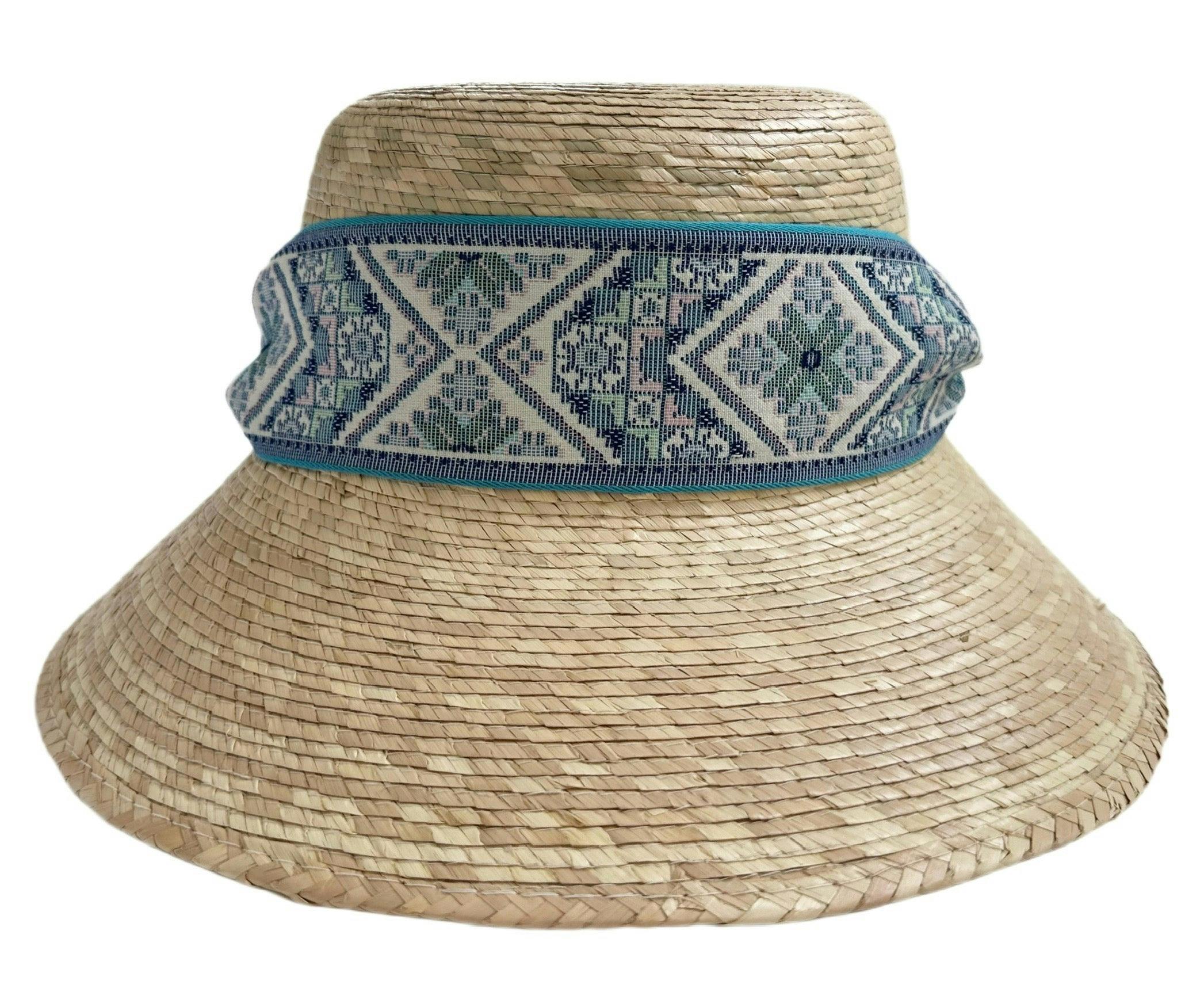 Clematis Bucket Hat (PreOrder Shipping June 15th) - Vintage Blue Azure Tapestry Short Ribbon