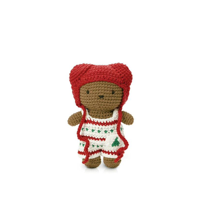 Boris in Christmas Crochet Outfit