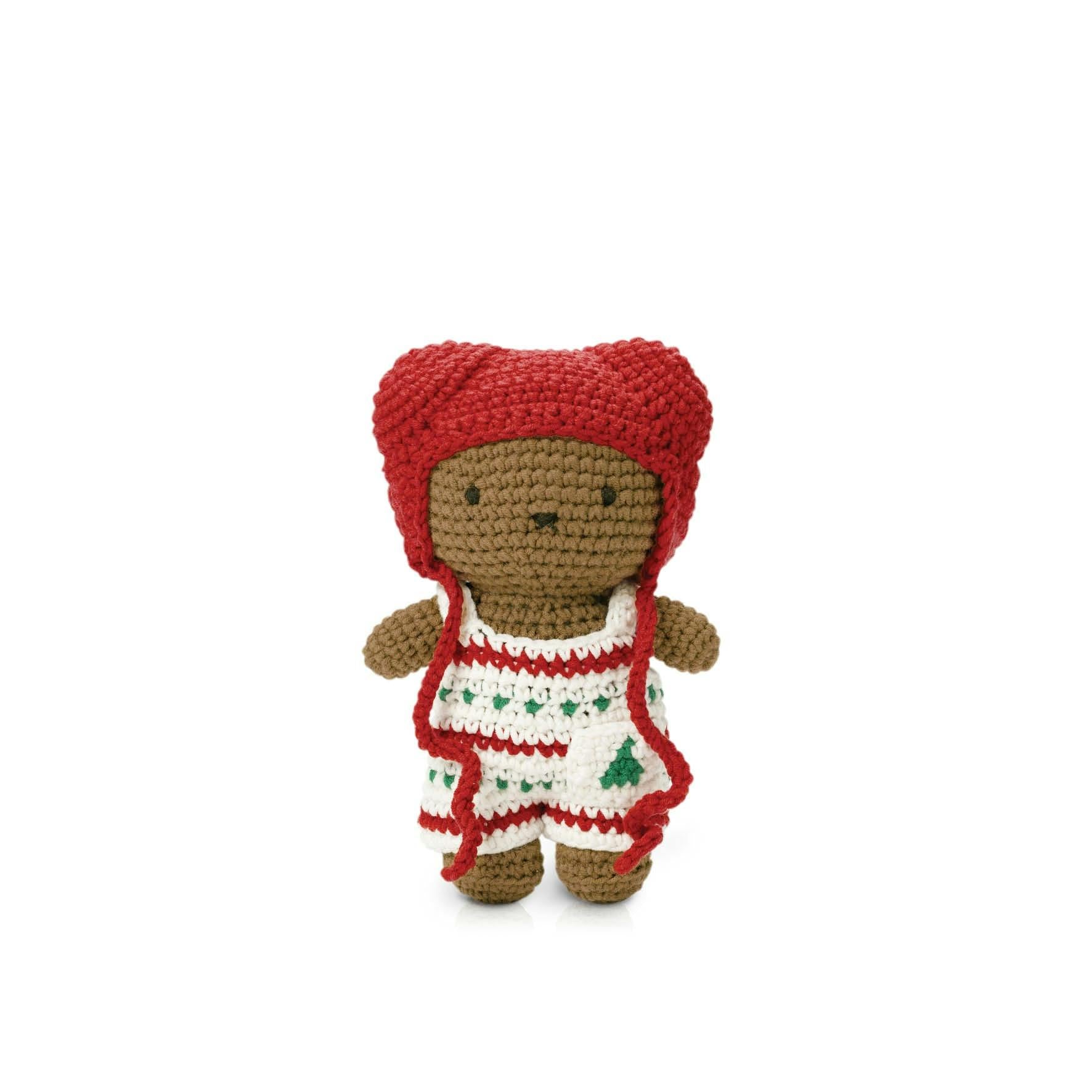 Boris in Christmas Crochet Outfit