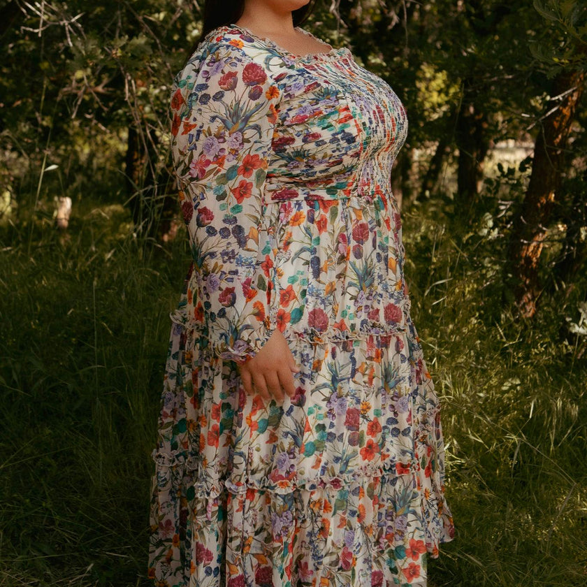 Selena Dress in Watercolor Floral