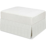 Crawford Gliding Ottoman in Fog Chatham Stripe Performance Eco-Weave