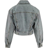 Women's Crystal Denim Jacket