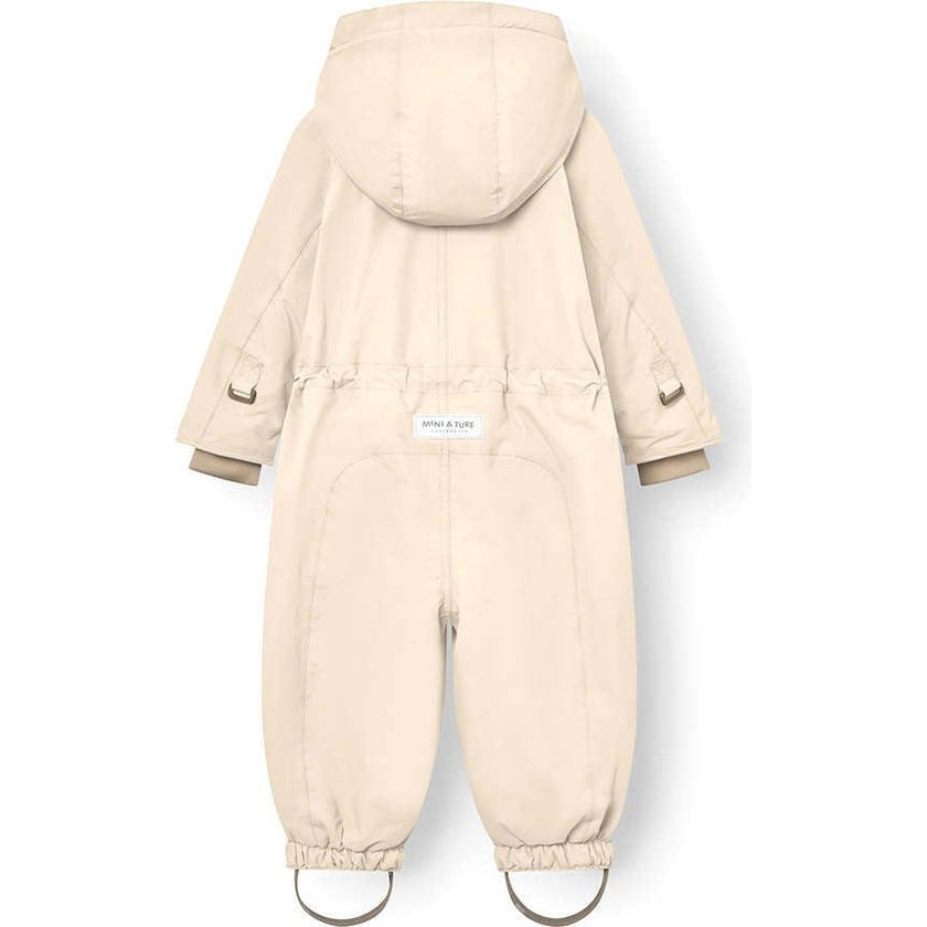 MINI A TURE MATWISTI fleece lined snowsuit. GRS - ANGORA CREAM
