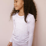 girls pink heart pima pajamas set