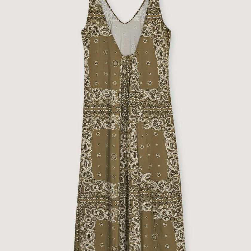 Waterlily Woman Dress Bandana Print