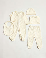 Pima Cotton 5 -Piece Layette Set | Hypoallergenic Baby Gift Set