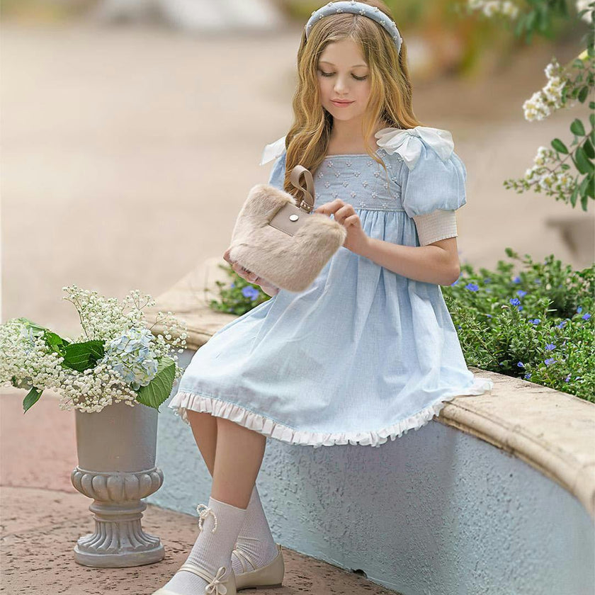 Charlotte Baby Blue Linen Dress