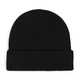 Black Knit Logo Beanie