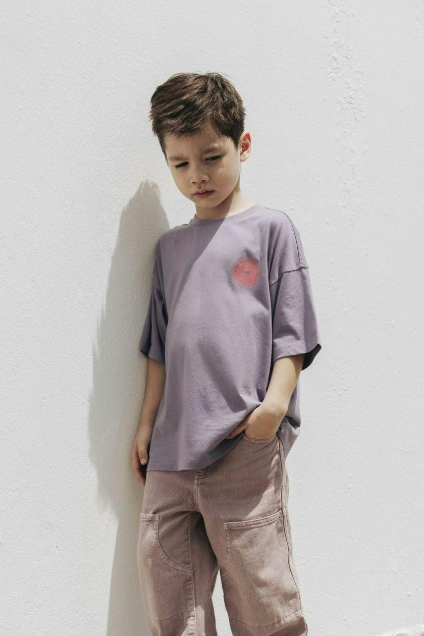 Relaxed Organic Cotton T-Shirt With SOW Sun Print