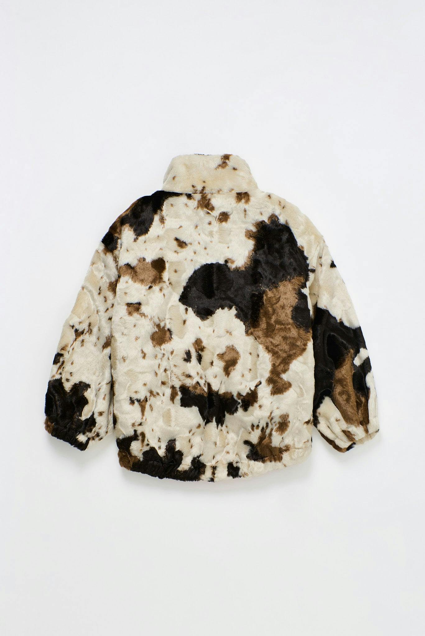 COW FUR JACKET BEIGE