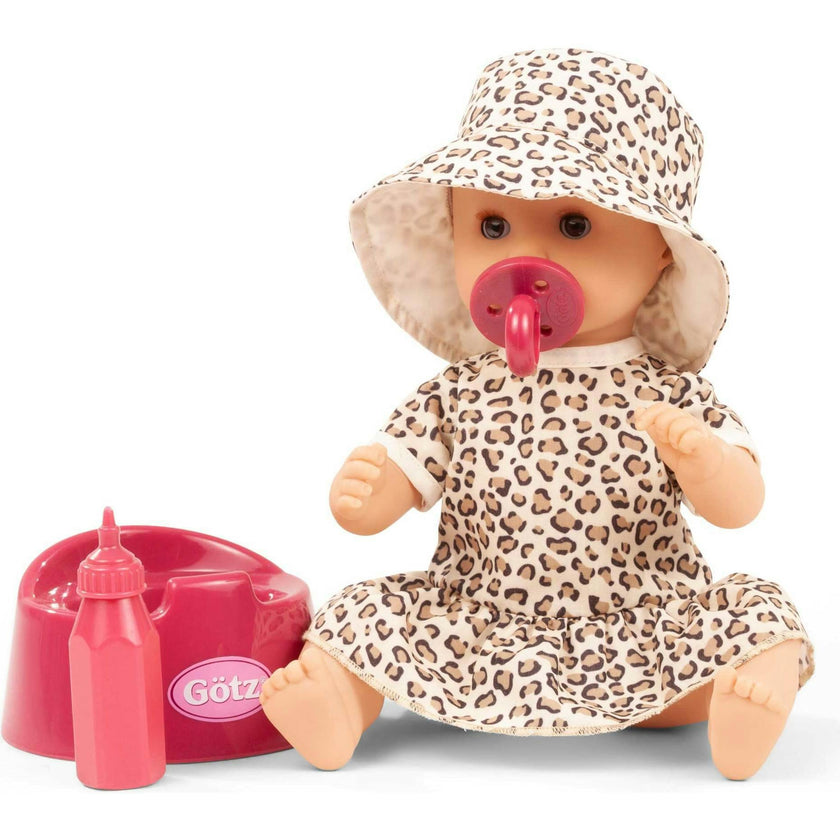 Aquini Girl Spotted Outfit 13" Baby Doll Waterproof with Potty and Accessories