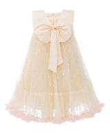 Champagne Caledonia Pleated Dress
