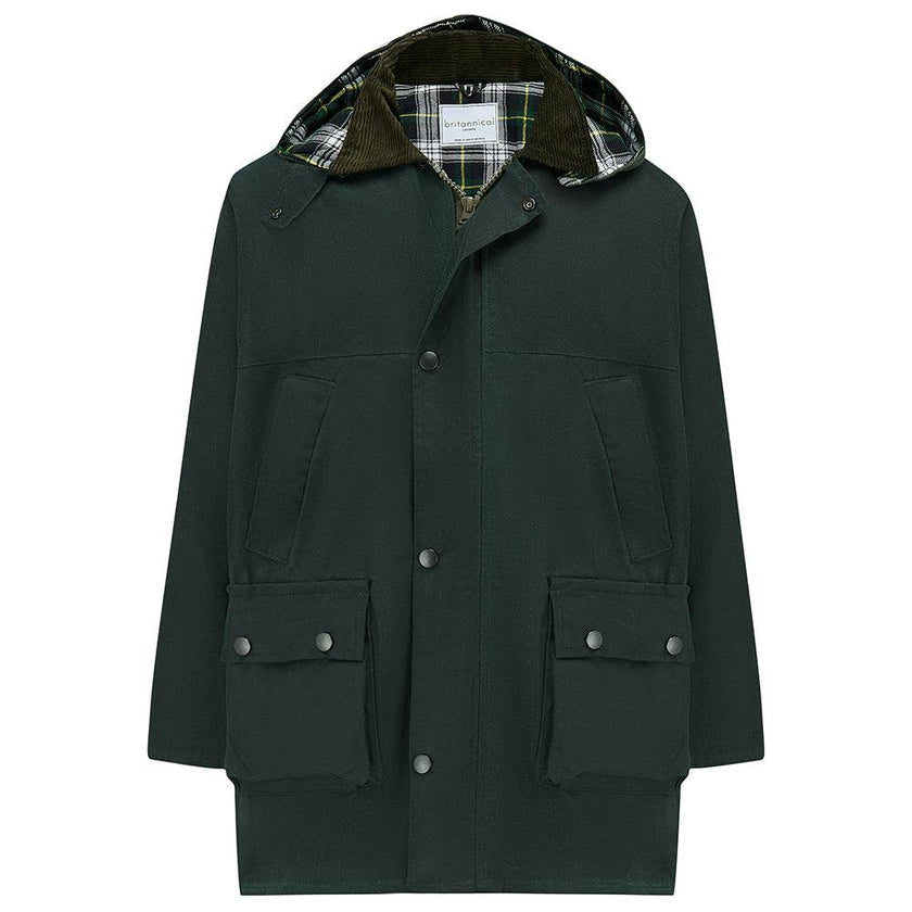 Ebury Padded Wax Jacket - Racing Green