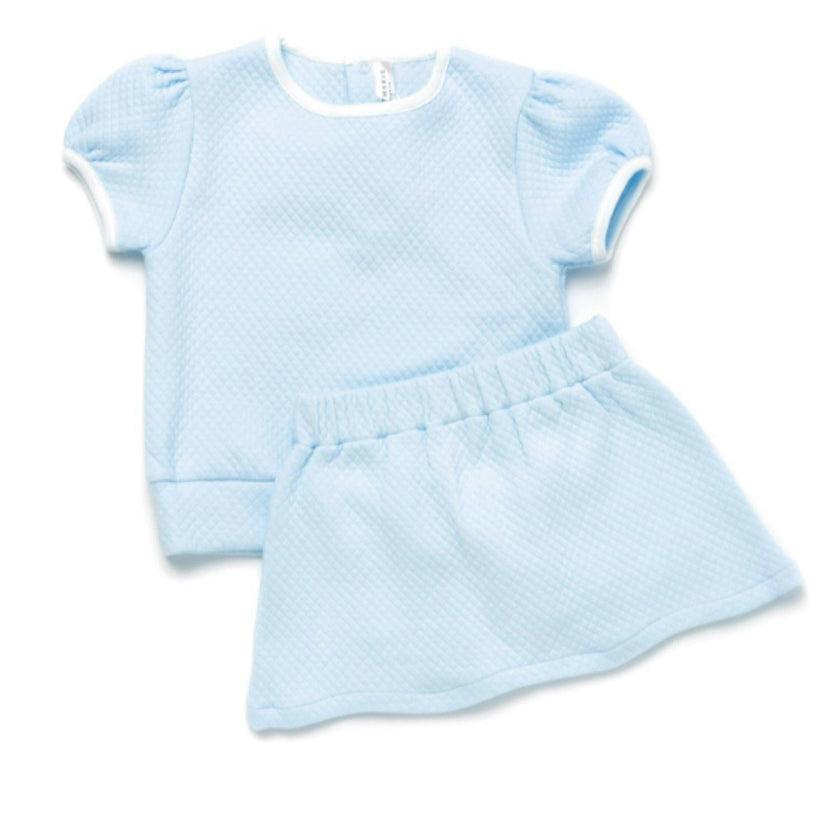 Diamond Quilt Pima Skirt Set