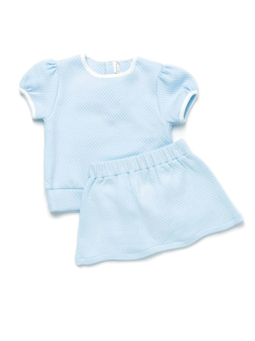 Diamond Quilt Pima Skirt Set