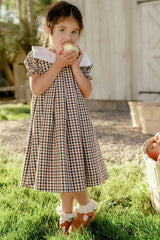 Mini Emery Dress in Chestnut Gingham