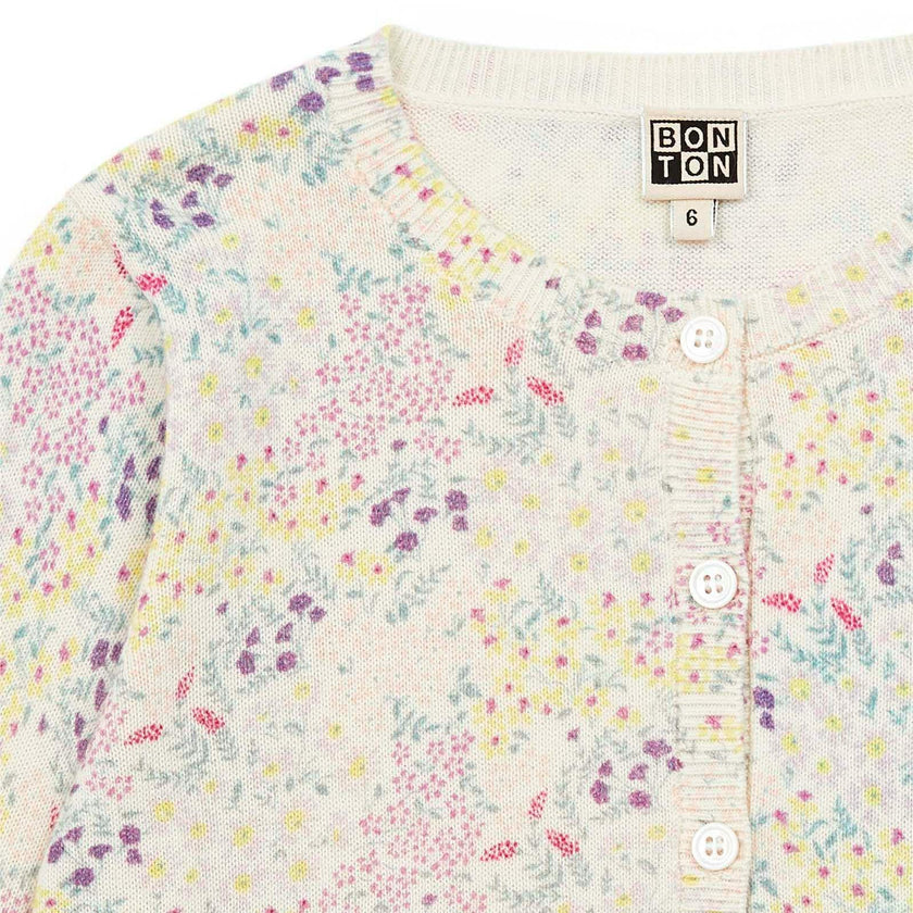 BONTON Ditsy Floral Printed Cardigan