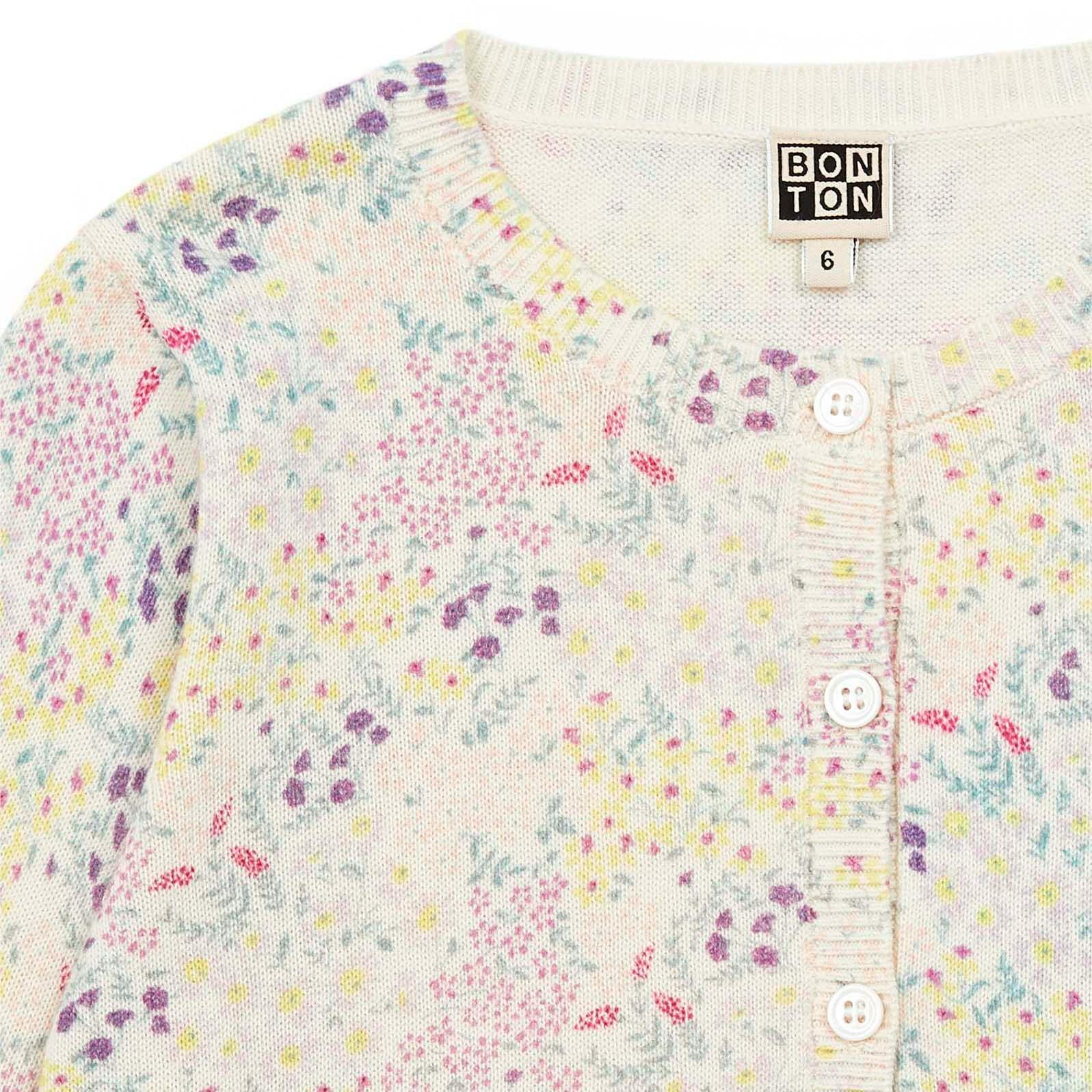 BONTON Ditsy Floral Printed Cardigan