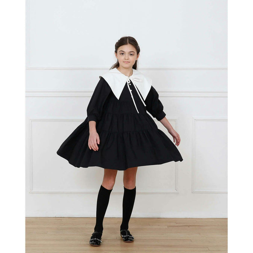 Hermione dress (black/off-white)