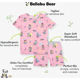 Skater Kitty Bamboo Kids Pajama Short Set