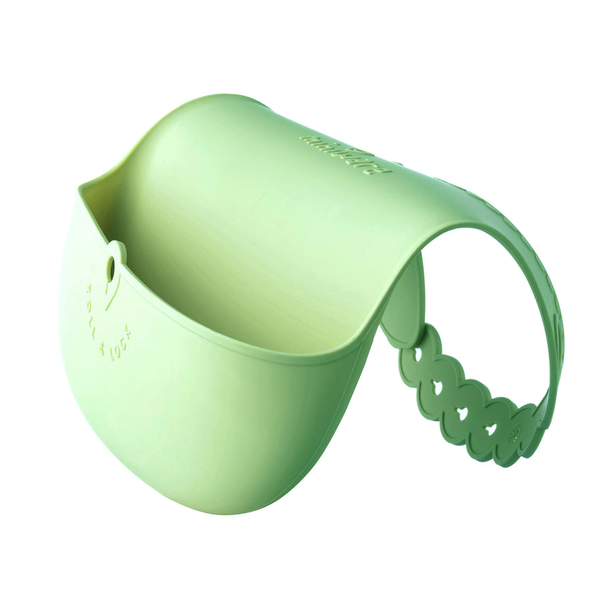 Roll & Lock Silicone Bib 2-pack - Key Lime + Dove Grey