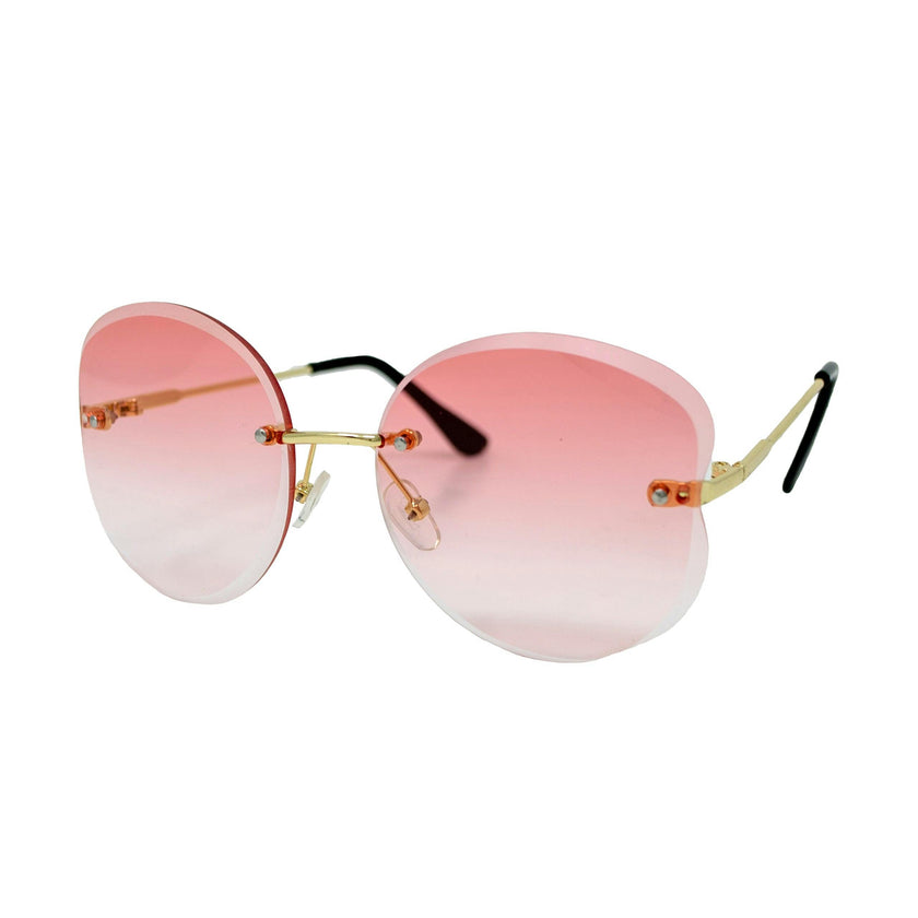 Pink Frameless Sunglasses