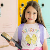 First Grade Pencil Bow Short Sleeve T-Shirt