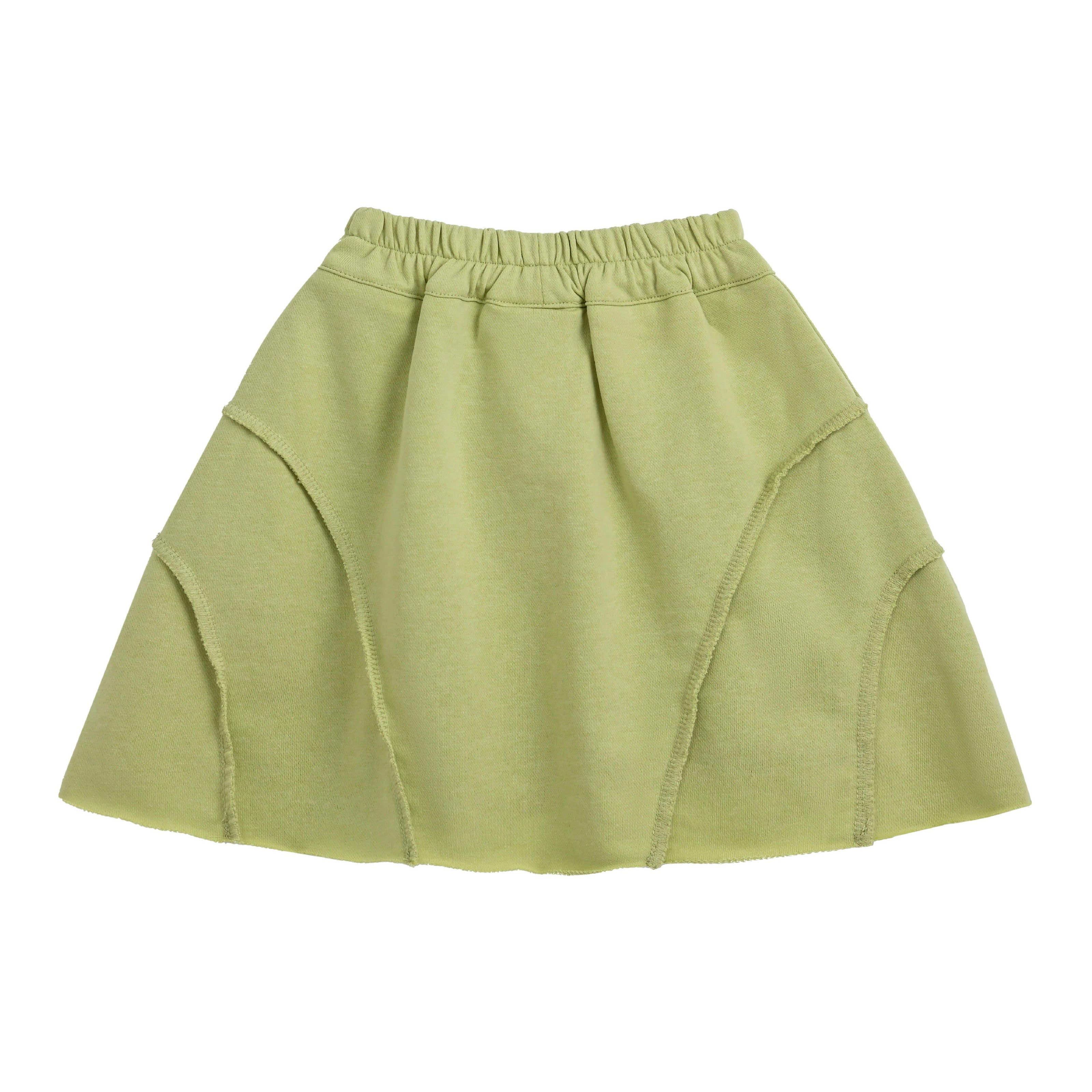 Green Skirt with Drawstring Waist