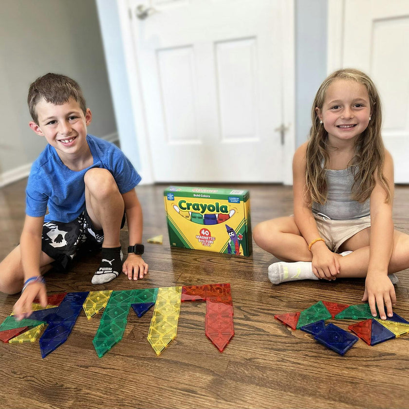 Crayola Bold & Bright Magnetic Tiles 40 Piece Set
