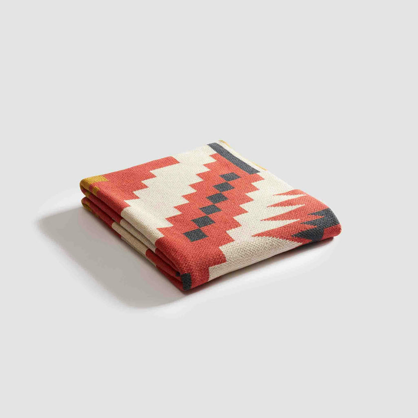 Cotton Sustainable Knit Throw Blanket | New Horizon