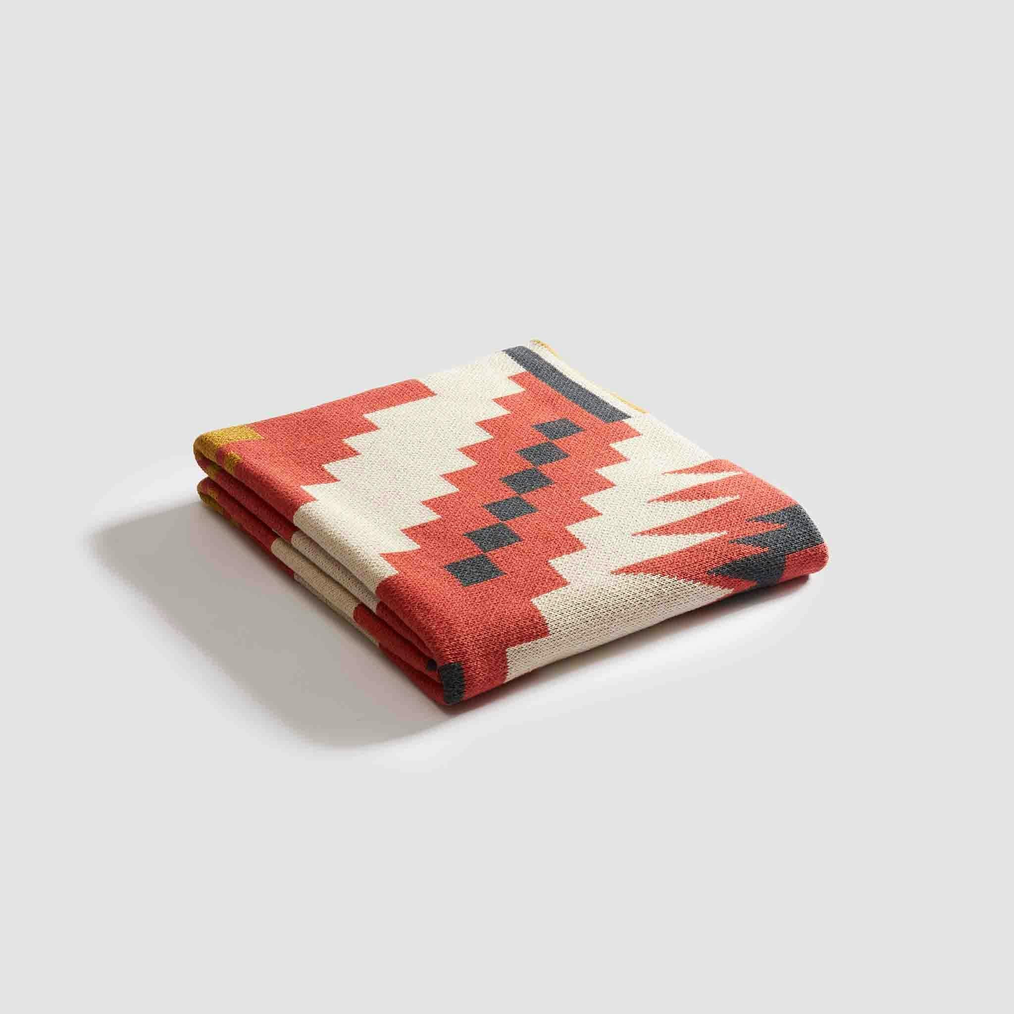 Cotton Sustainable Knit Throw Blanket | New Horizon