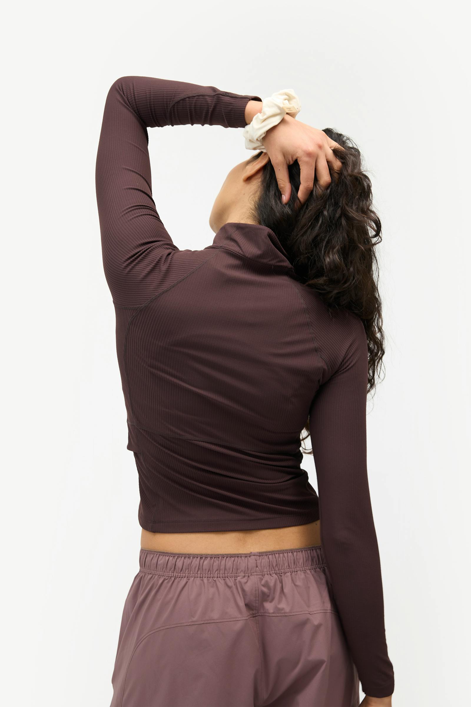 Julie Quarter Zip Top, Americano